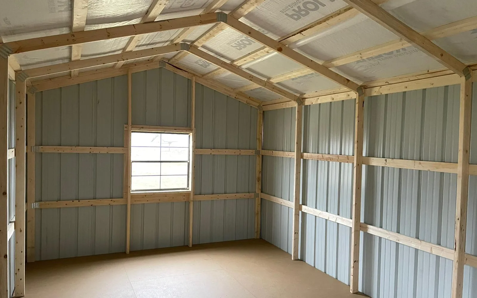 prefab metal garage shed framing