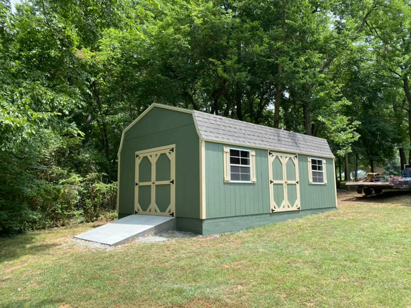 wood barn style shed in northwest arkansas for sale